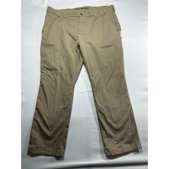 Duluth Trading Co. Men's Flex Fire Hose Relaxed Fit Tan Carpenter Jeans 46x32.5 - Picture 1 of 5